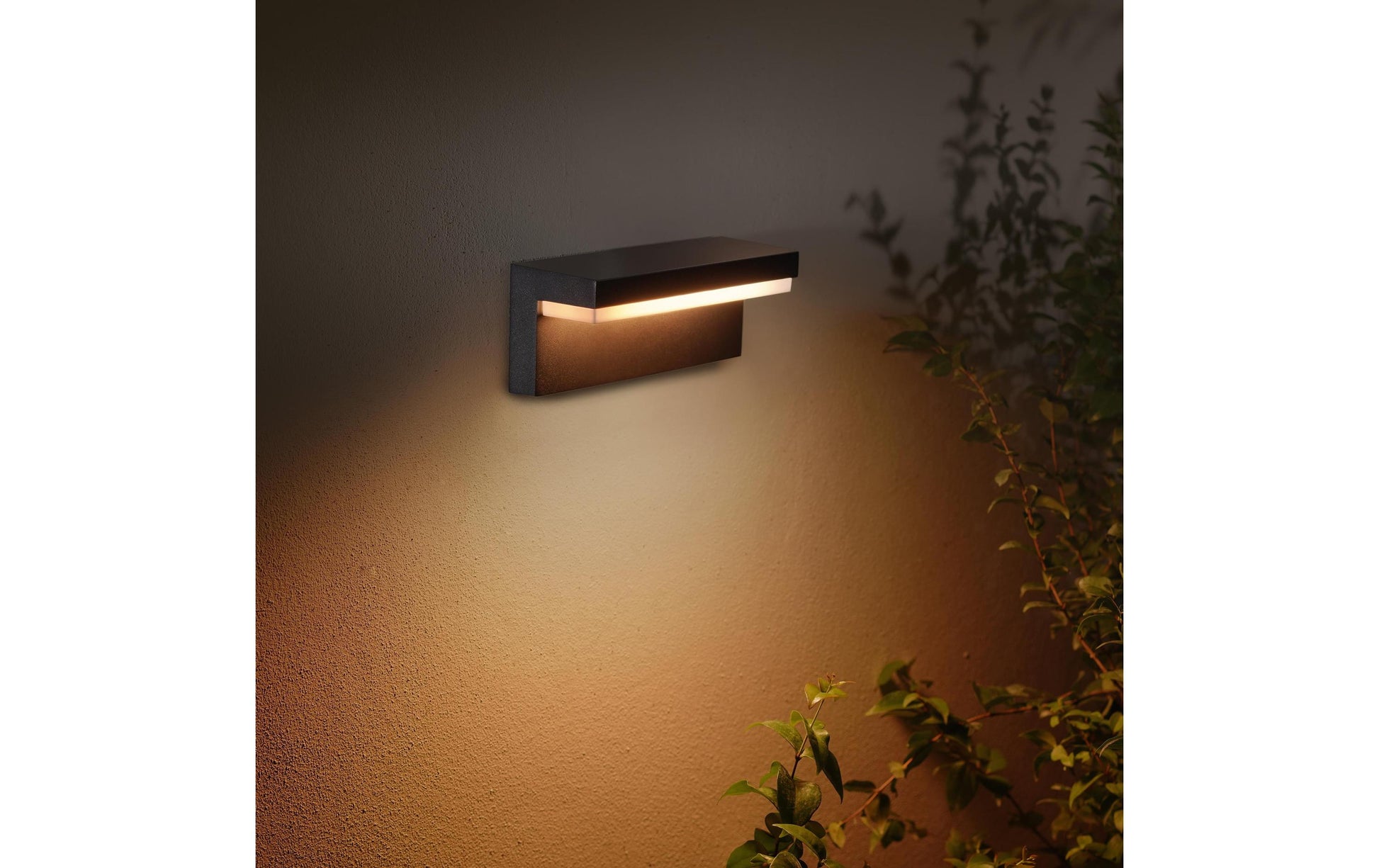 Philips by Signify Philips Hue Aussenwandleuchte – 13,5 W – Netzbetrieb – für Alexa, Google, HomeKit (u. a.) – dimmbar – Schwarz