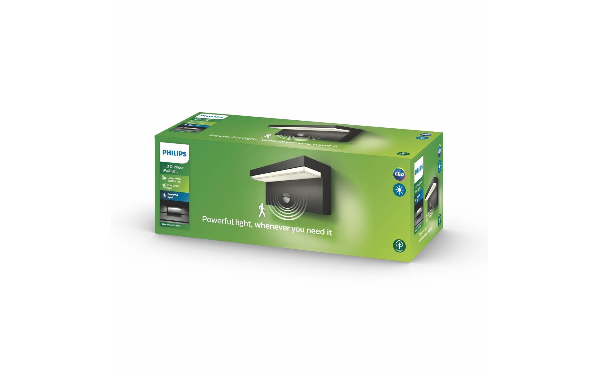 Philips by Signify Philips Aussenwandleuchte – 4000 K – IP44 – Netzbetrieb – mit Bewegungsmelder – Anthrazit – Aluminium/Synthetisch