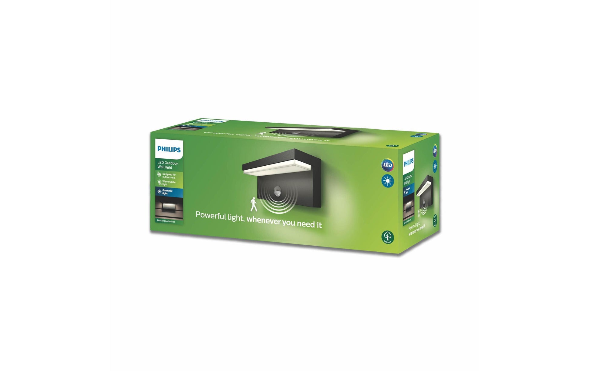 Philips by Signify Philips Aussenwandleuchte – 2700 K – IP44 – Netzbetrieb – mit Bewegungsmelder – Anthrazit – Kunststoff