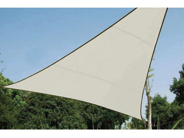 Perel Sonnensegel – 360 × 360 × 360 cm, Beige, Polyester, 160 g/m²