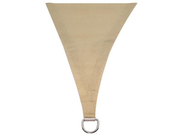 Perel Dreieckiges Sonnensegel – 500 × 500 × 500 cm, Beige, Polyethylen (PE), 180 g/m²