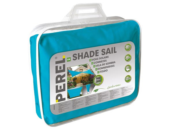 Perel Sonnensegel 500 × 500 cm – Blau, Polyester