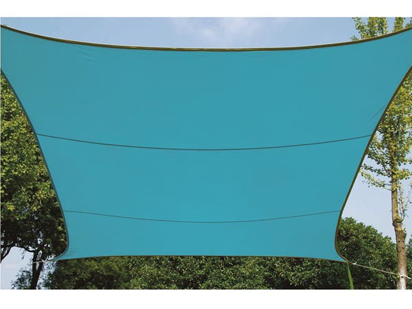 Perel Sonnensegel 500 × 500 cm – Blau, Polyester
