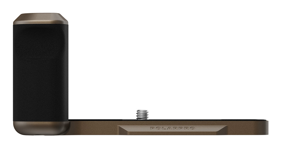 PolarPro BasePlate Grip Basisplatte – Aluminium – für Fuji X100V, X100VI – Bronze
