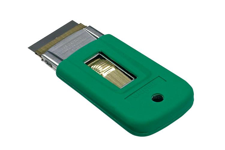 Unger Sicherheitsschaber ErgoTec – einziehbare Klinge – 4,0 cm – grün – Karbonstahl