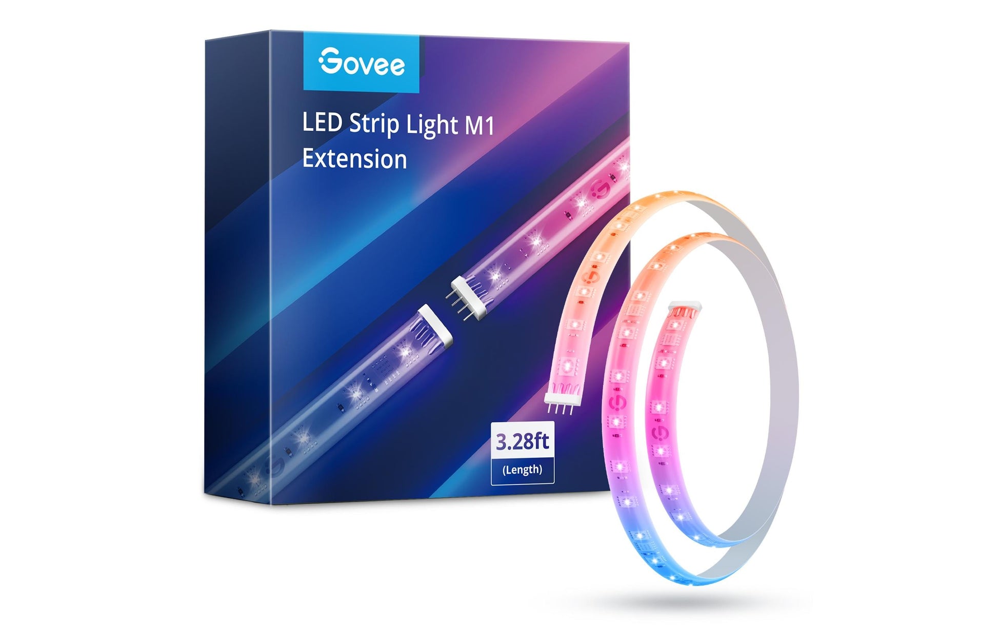Govee LED-Strip 1 m – RGBIC, Bluetooth – für H61E13D1 – Weiss