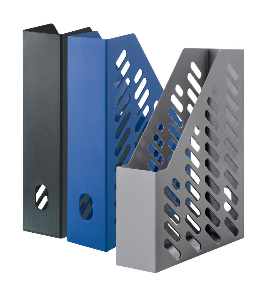 HAN Stehsammler – C4 – Kunststoff (recycelt) – Schwarz – Daumenbohrung – 76 × 248 × 320 mm – 10 Stk.