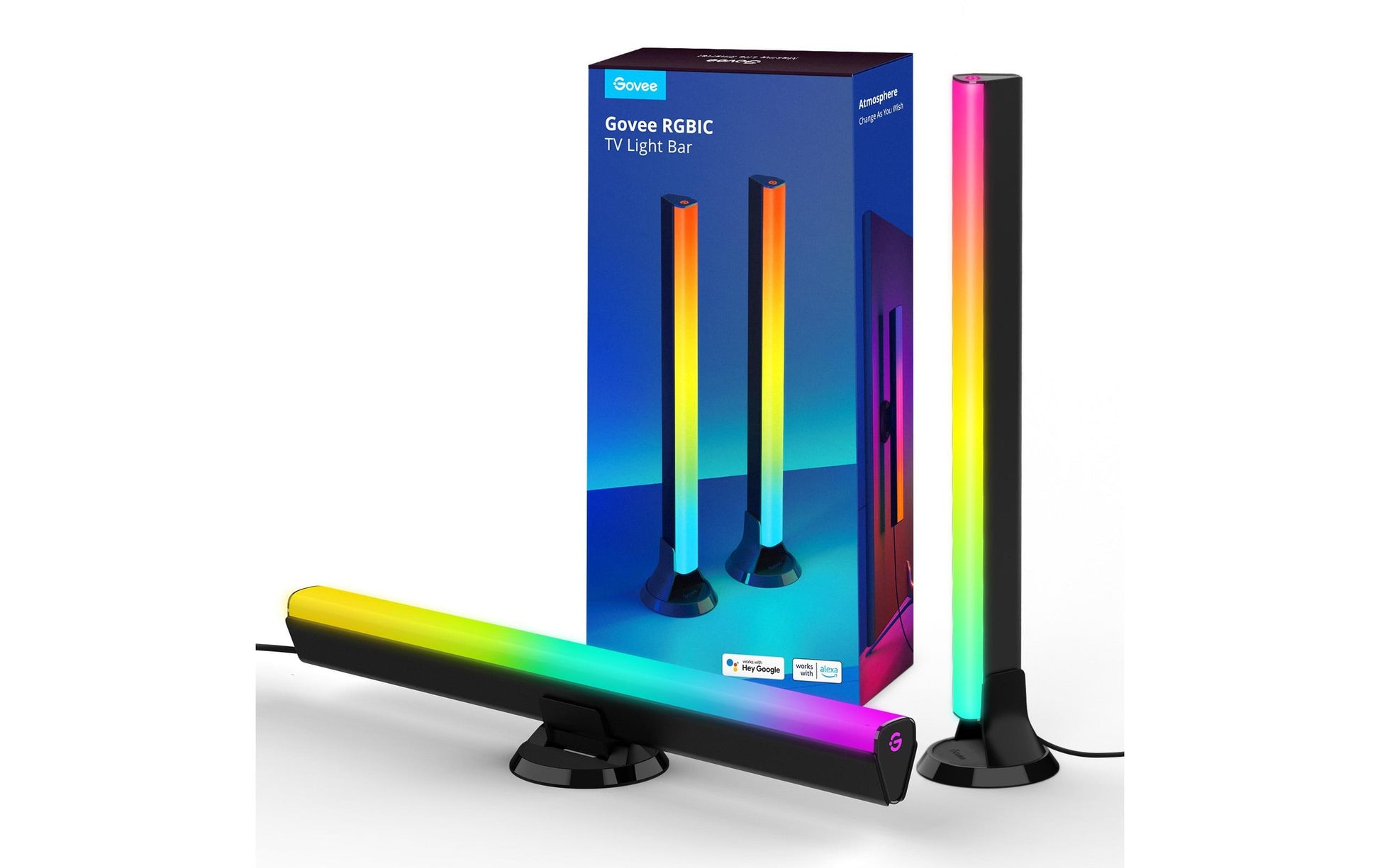 Govee Flow Plus H6046 TV-Backlight-Set – RGBIC, Wi‑Fi + Bluetooth – Schwarz
