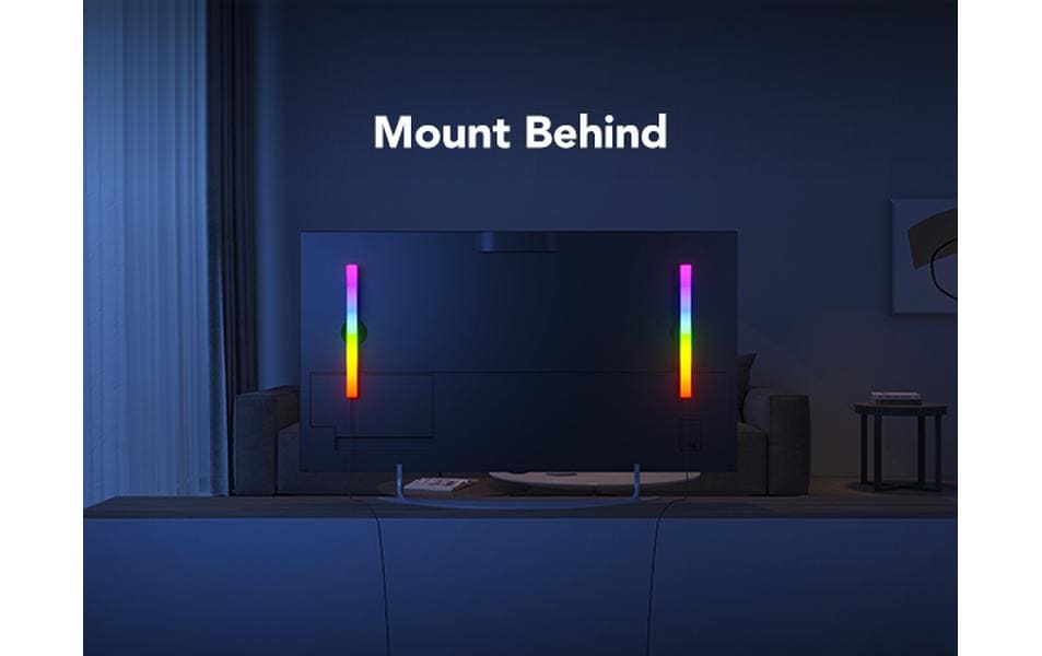 Govee Flow Plus H6046 TV-Backlight-Set – RGBIC, Wi‑Fi + Bluetooth – Schwarz