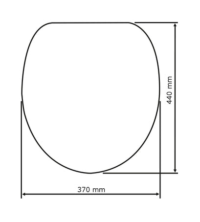 WENKO KOS – WC-Sitz – Thermoplast, weiss, verlängert, 37,5 × 44 cm