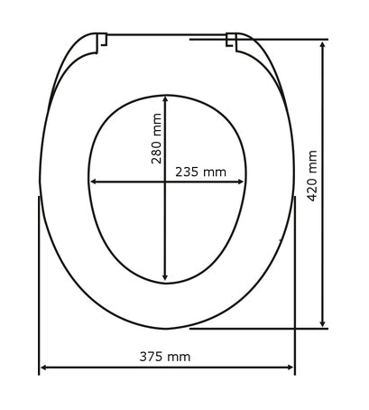 WENKO KOS – WC-Sitz – Thermoplast, weiss, verlängert, 37,5 × 44 cm