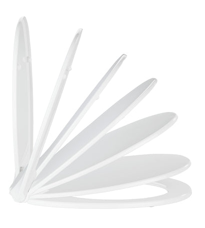 WENKO KOS – WC-Sitz – Thermoplast, weiss, verlängert, 37,5 × 44 cm