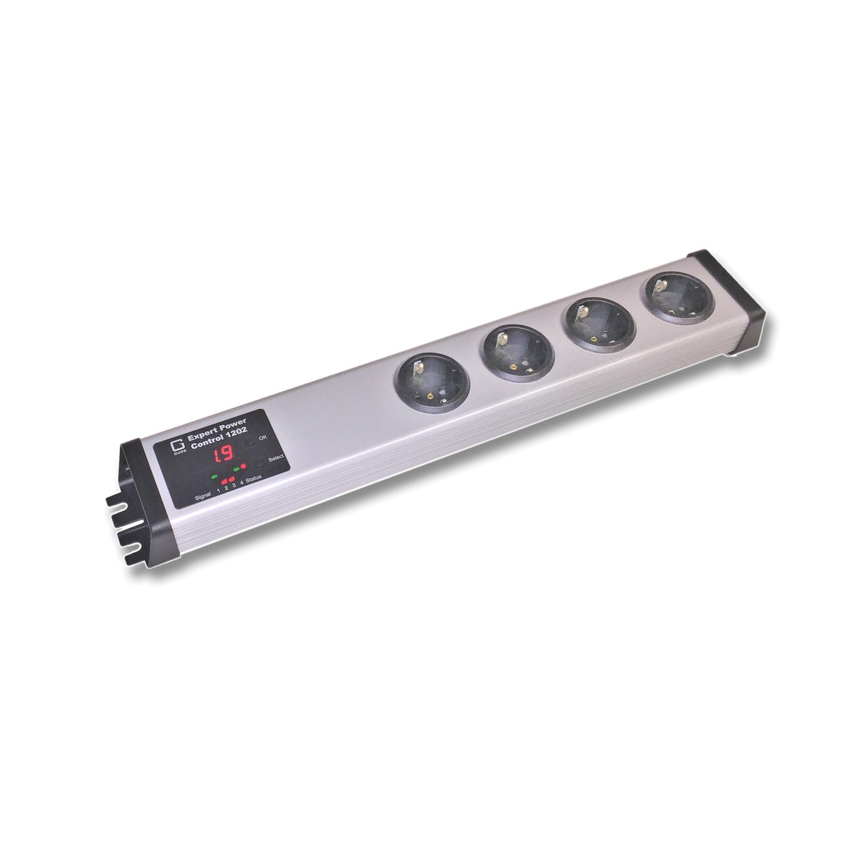 Güde Gude 1202-1 Expert Power Control – IP-Steckdosenleiste, 4× Schuko (Typ F), mit Schalter, 2,5 m