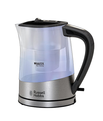 Russell Hobbs Wasserkocher Purity – 1 l, Glas, 2200 W, Schwarz, 360°-Sockel