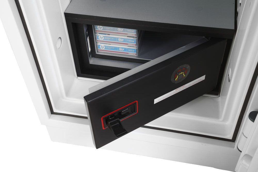 Phoenix Safe Co. Phoenix Sicherheitsschrank DATACOMBI DS2502F – Elektronikschloss – 84 l – Feuerschutz 90 min – Weiss