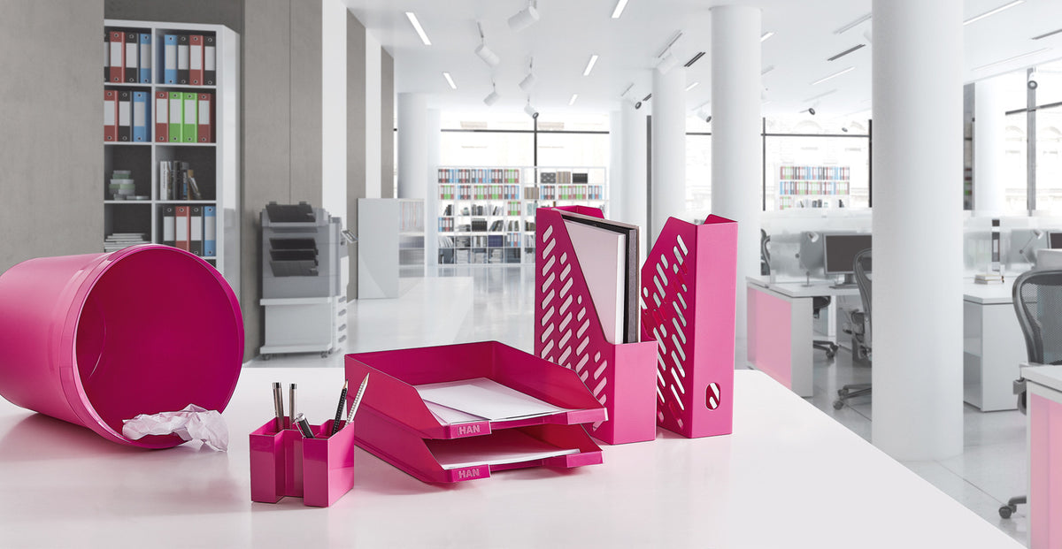 HAN Stehsammler – für A4/C4, pink, Kunststoff, B 76 × H 315 × T 246 mm