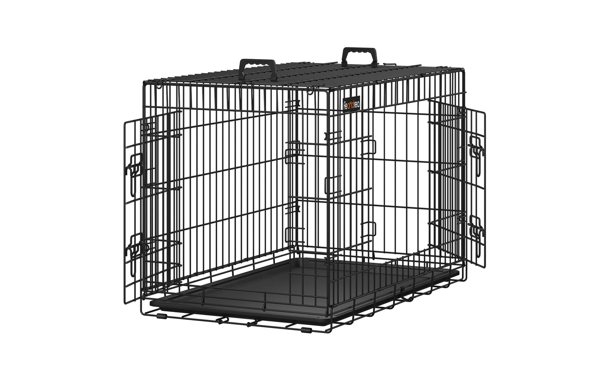 Feandrea Transportbox (fest), verschliessbar – für Hund – 92,5 × 64 × 57,5 cm – schwarz – 1 Stk.