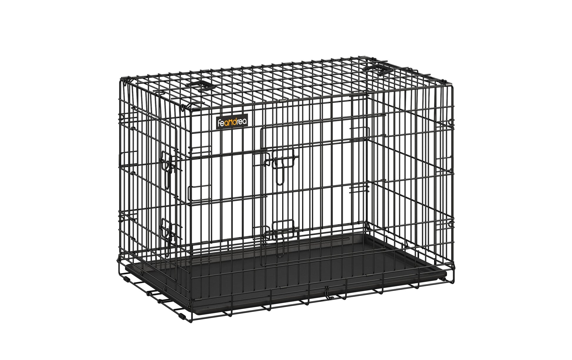Feandrea Transportbox (fest), verschliessbar – für Hund – 92,5 × 64 × 57,5 cm – schwarz – 1 Stk.