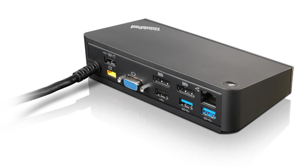 Lenovo ThinkPad Onelink+ DK Dockingstation – USB-A, 2× DP, 1× VGA, 6× USB-A, GbE, 3,5 mm Audio