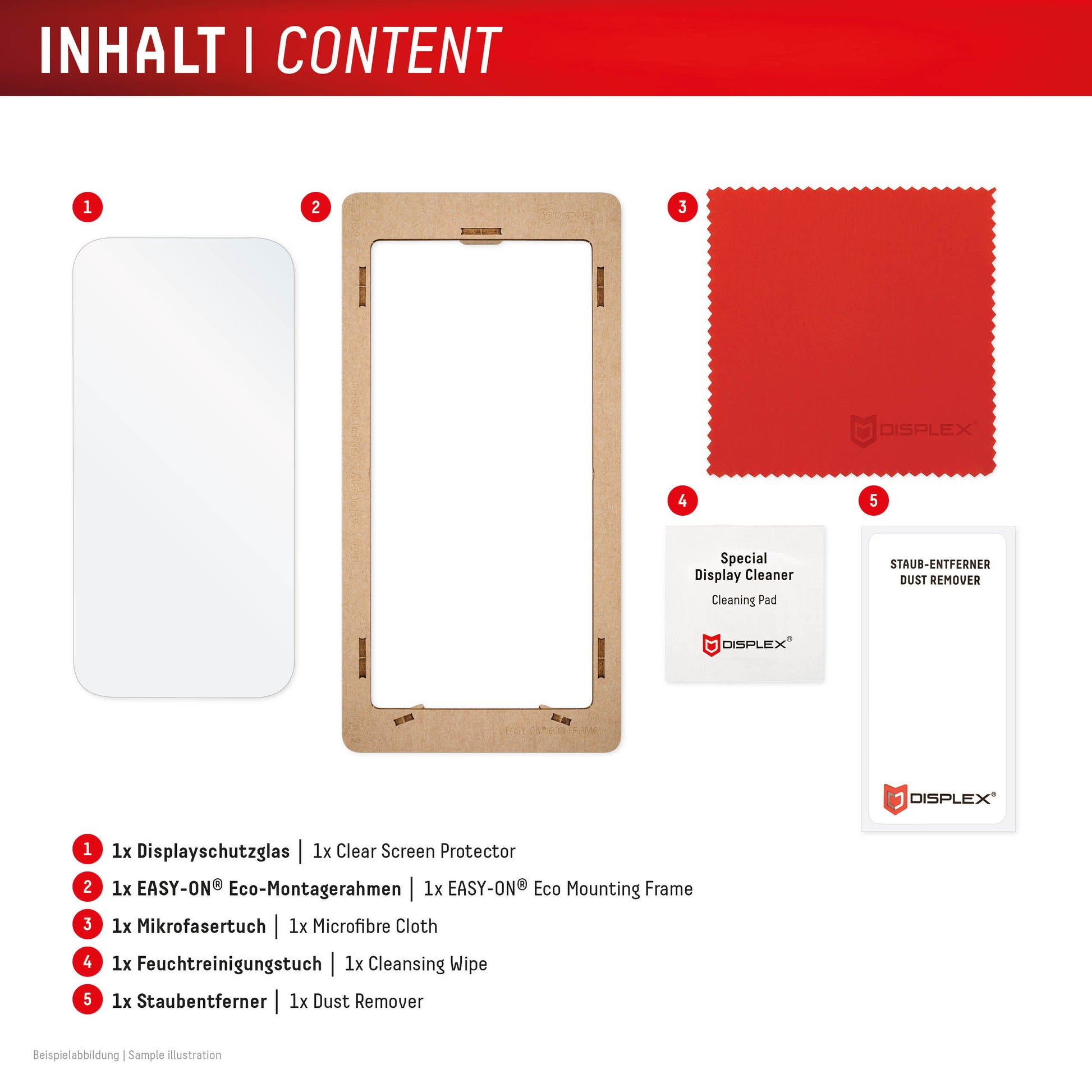 E.V.I. Displayschutz (Panzerglas), 10H – für iPhone 17 Pro Max – mit Applikator