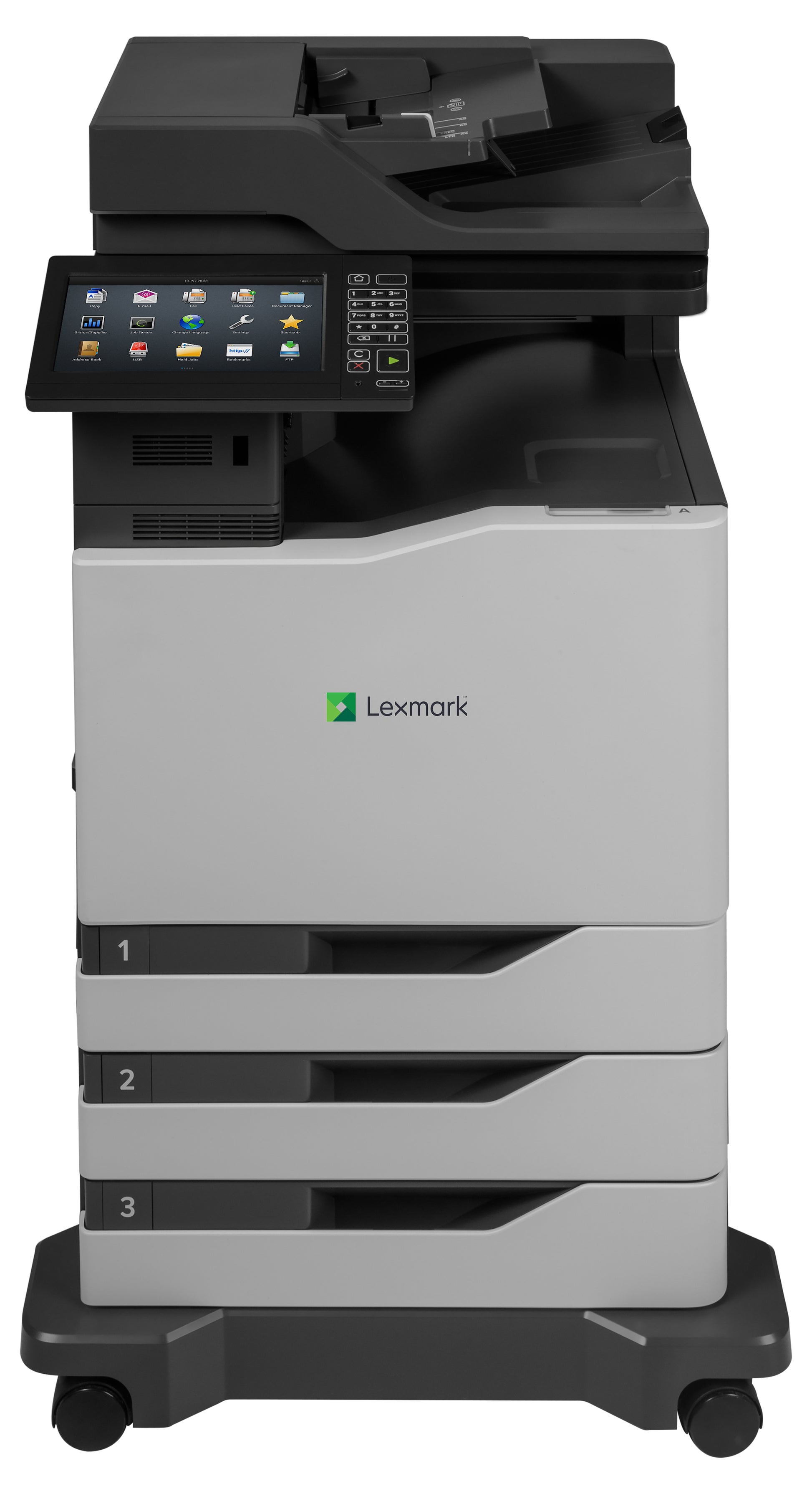 Lexmark CX860dte – Farblaser-Multifunktionsdrucker, A4, 4-in-1, Duplex, ADF, WLAN/LAN, Touchscreen