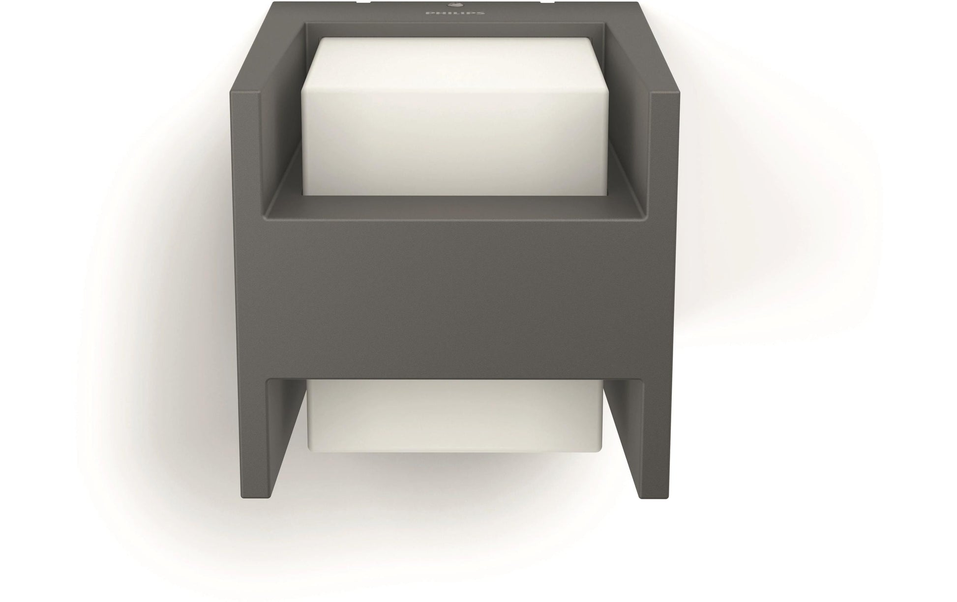 Philips by Signify Philips Aussenwandleuchte – 900 lm, 9 W – Warmweiss, 2700 K – IP44 – Netzbetrieb – Anthrazit, Aluminium