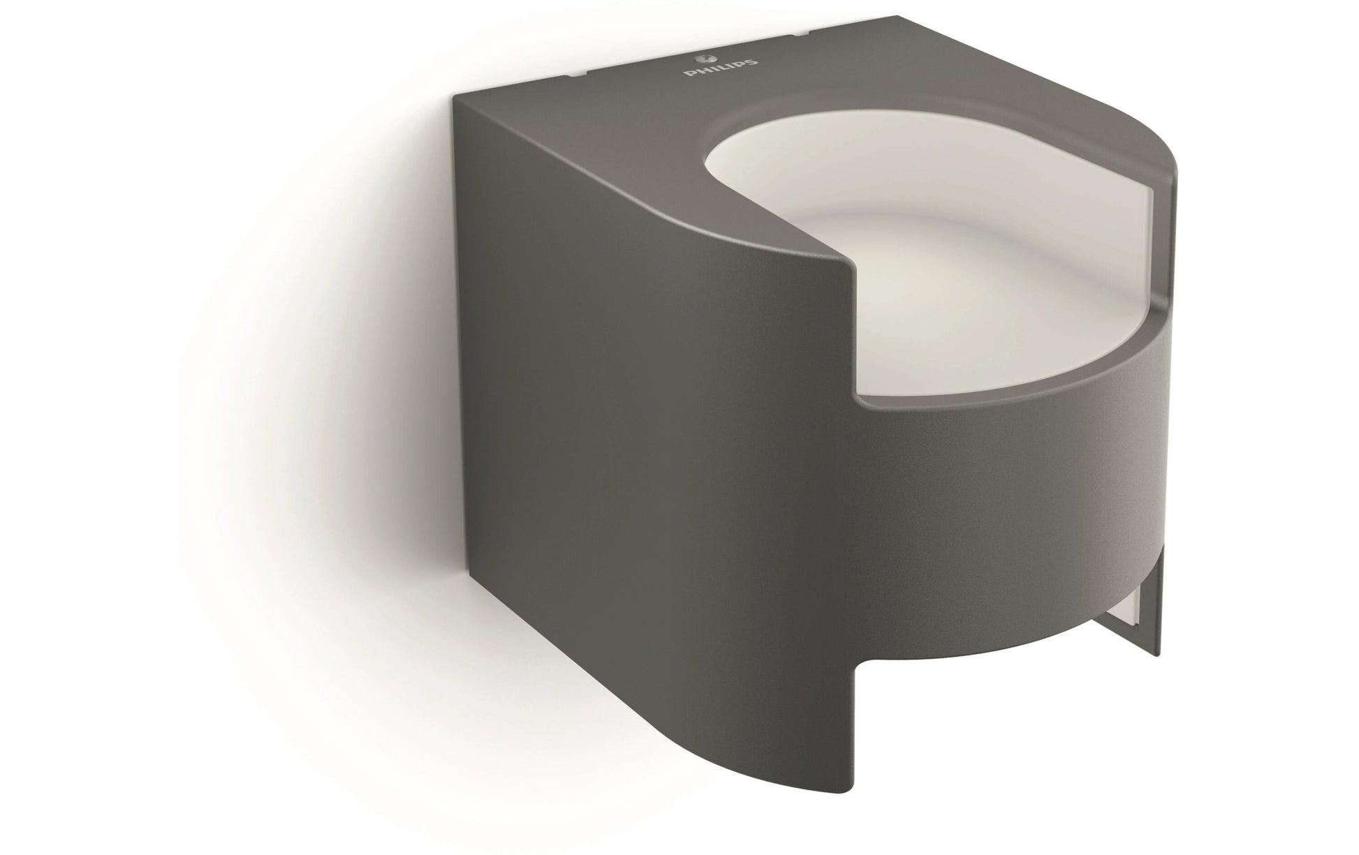 Philips by Signify Philips Aussenwandleuchte – 900 lm, 9 W, Warmweiss, 2700 K, IP44, Netzbetrieb, Anthrazit, Aluminium