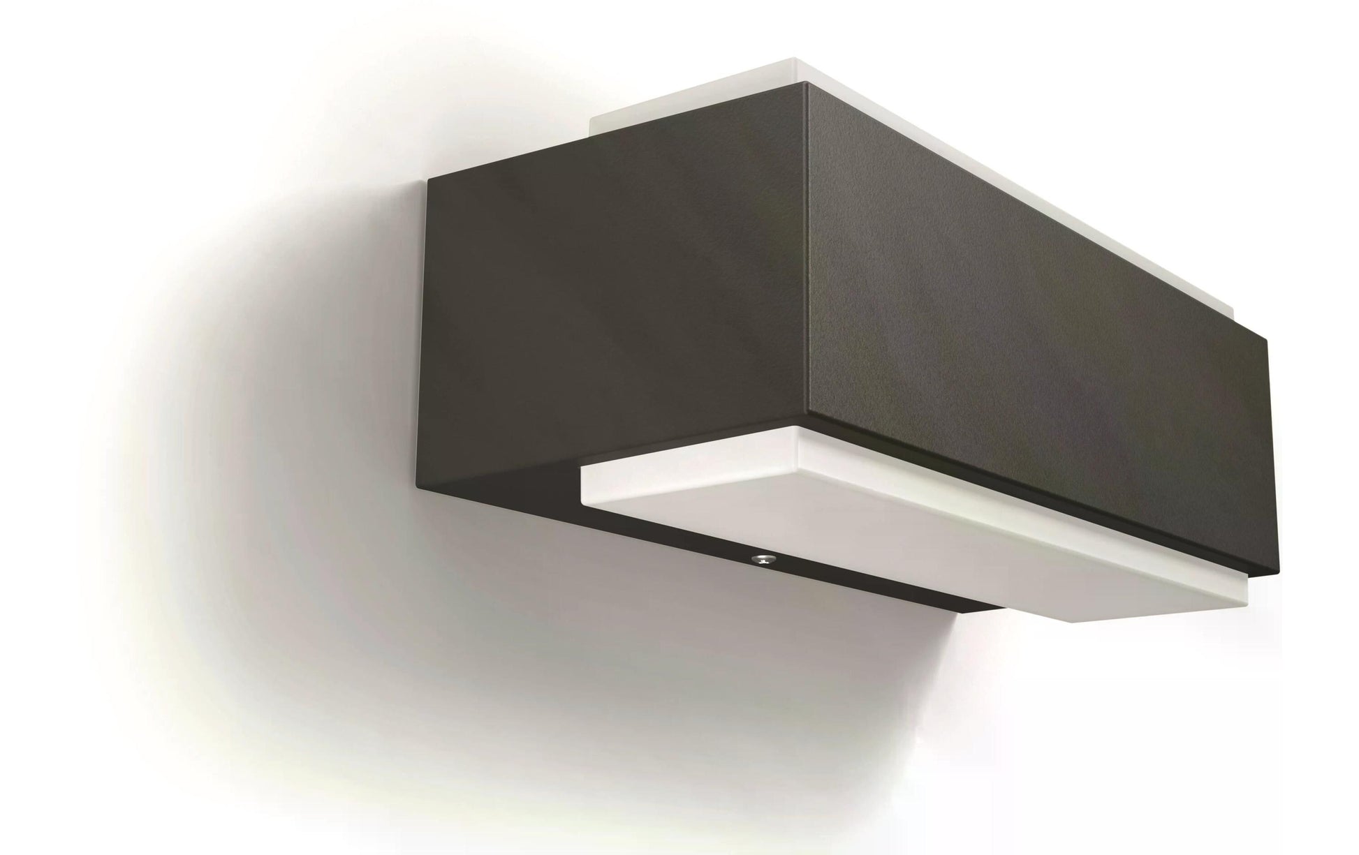 Philips by Signify Philips Aussenwandleuchte – 1 000 lm, 9 W – Warmweiss, 2700 K – IP44 – Netzbetrieb – Grau – Aluminium