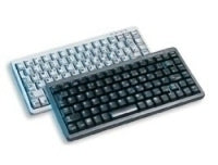 CHERRY G84-4100 – Tastatur, kabelgebunden (USB-A/PS/2), US-Layout (EN), TKL (ohne Ziffernblock), grau