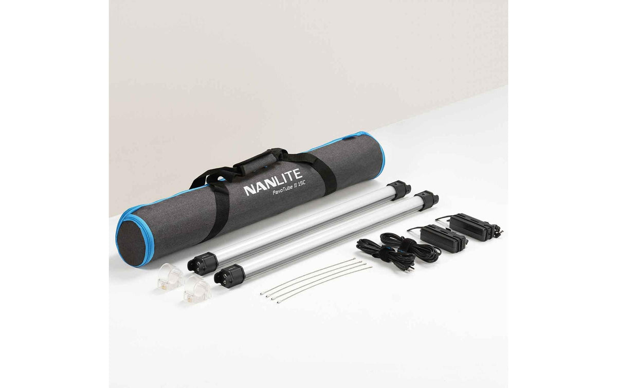 Nanlite PavoTube II 15C LED-Röhre – 30 W, dimmbar, 1460 Lux, 2700–7500 K – 2er-Pack