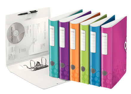 Leitz Active WOW Hebelordner – für A4 – Rückenbreite 6,5 cm – mehrfarbig