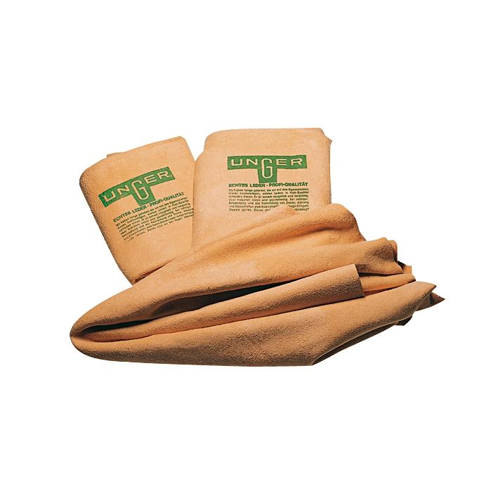 Unger Profi Fensterleder – Hellbraun, 63 × 82 cm, Schafsleder, 5er-Set