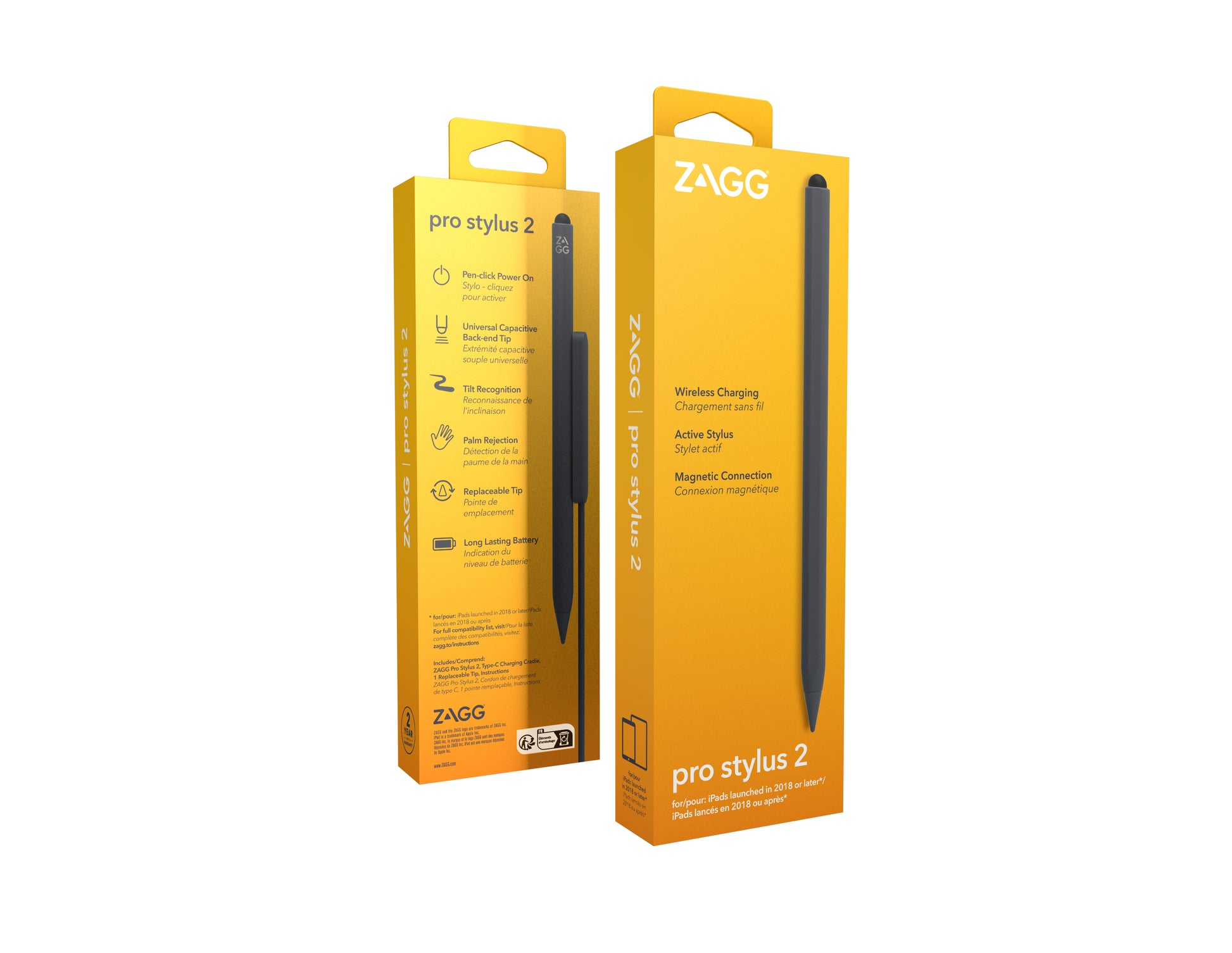 ZAGG Eingabestift für iPad Pro 11", iPad Pro 12,9" – Kapazitiv, 6,5 h Akkulaufzeit – Grau