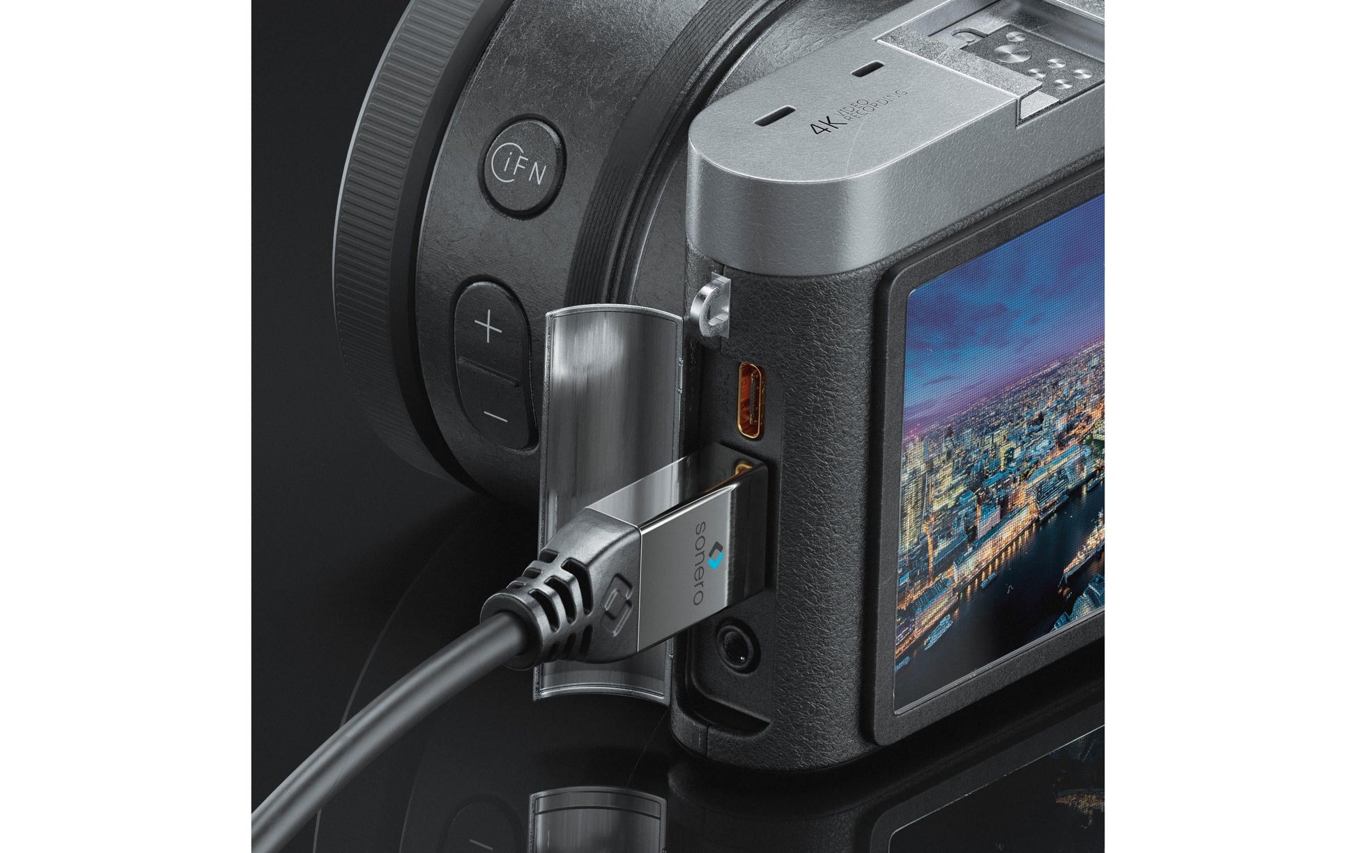 Sonero Micro-HDMI auf HDMI Kabel HDMI 2.0 4K 60 Hz – 0,25 m – HDR, ARC