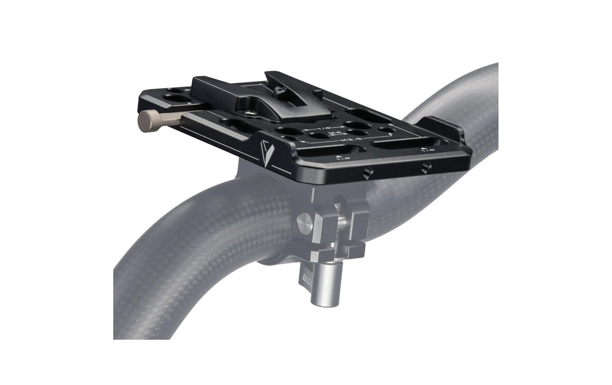 Tilta TA-MBP-V Batterie-Platte – Mini V-Mount, 105 × 85 × 50.8 mm, 128 g – für V-Mount-Akkus – Schwarz