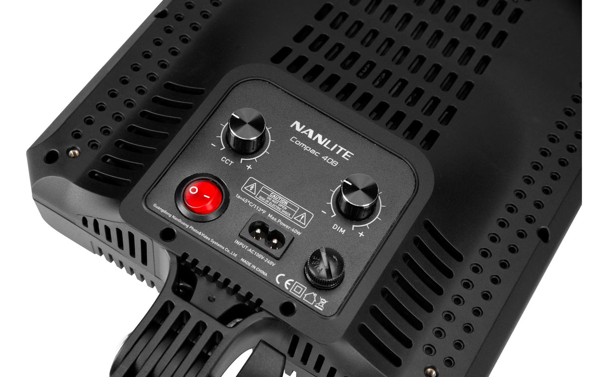 Nanlite Arbeitsleuchte Compac 40 Bi-Color – 3344 lm, 3200–5600 K, dimmbar, 40 W – Schwarz