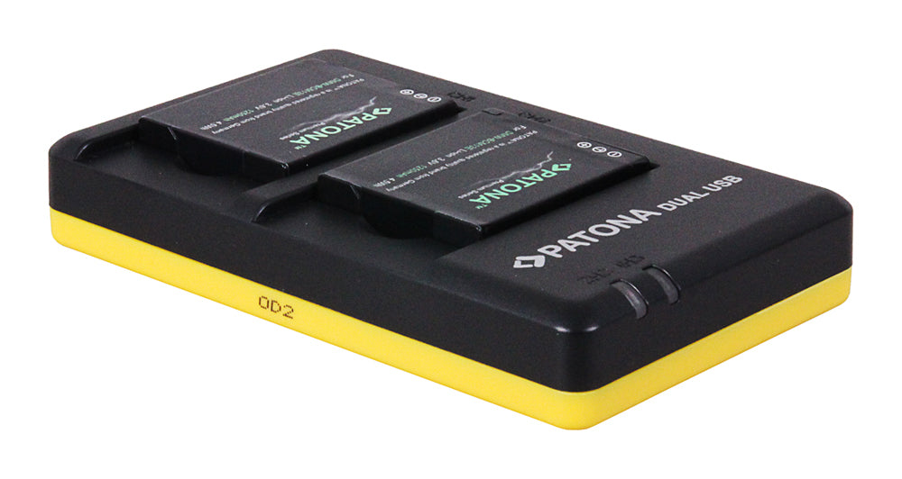 PATONA DMW-BCM13 Akkuladegerät – für Panasonic DMC-ZS30, DMC-TZ40, DMC-TZ41 und andere – 2-fach, USB
