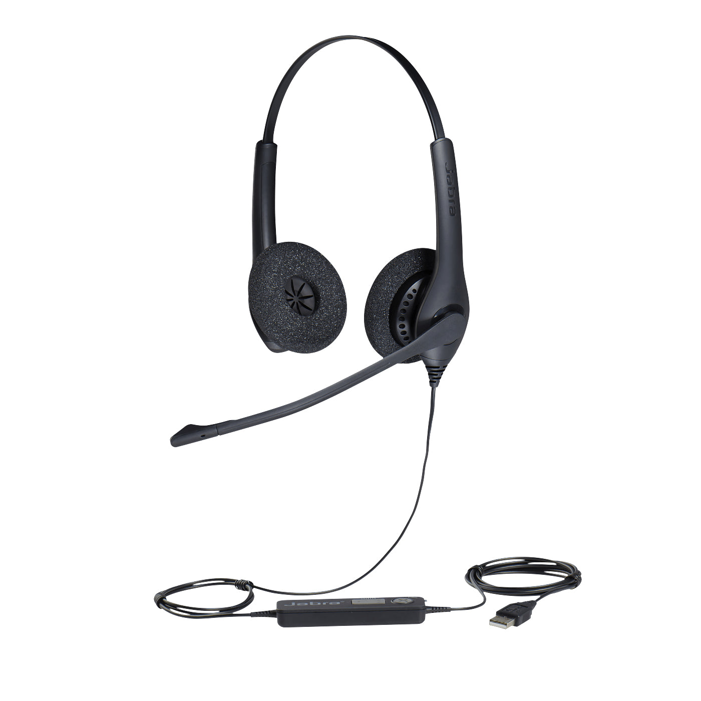 Jabra BIZ 1500 Duo USB Office-Headset – On-Ear, Stereo, Kabel, USB-A, Schwarz