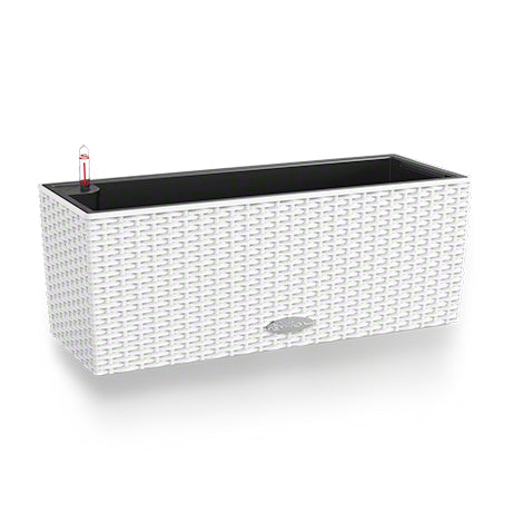 LECHUZA Balconera Cottage 50 Pflanzgefäss – 50 × 19 × 19 cm, 8 l, wandmontiert – Kunststoff, weiss