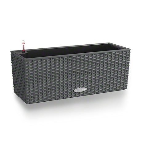 LECHUZA Pflanzgefäss – 50 × 19 × 19 cm – Kunststoff, Anthrazit