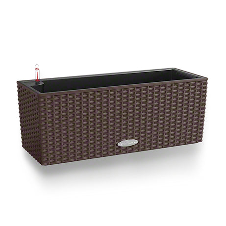 LECHUZA Balconera Cottage 50 Pflanzgefäss – 50 × 19 × 19 cm – Polypropylen (PP), braun