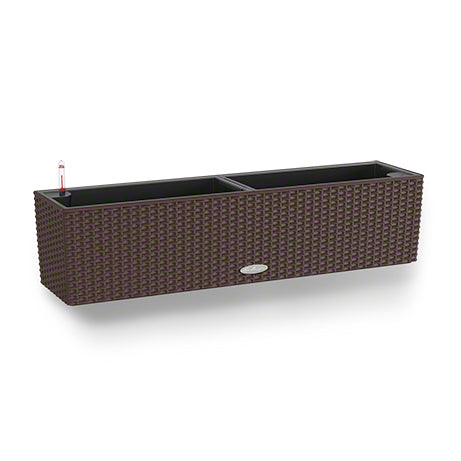 LECHUZA Pflanzgefäss – zur Wandmontage – 79 × 19 × 19 cm, 12000 ml – Polypropylen (PP), braun
