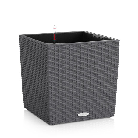 LECHUZA Topfpflanzer – 40 × 40 × 40 cm, 31 l – Kunststoff, Granit
