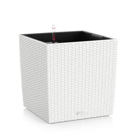 LECHUZA Blumentopf – 40 × 40 × 40 cm – Kunststoff, Weiss