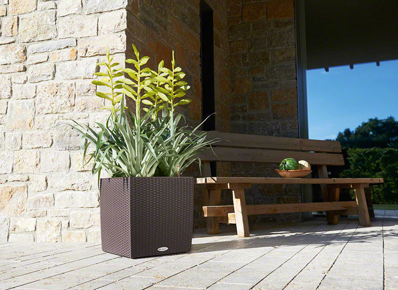 LECHUZA Topfpflanzer – 40 × 40 × 40 cm, 31 l – Kunststoff, Granit