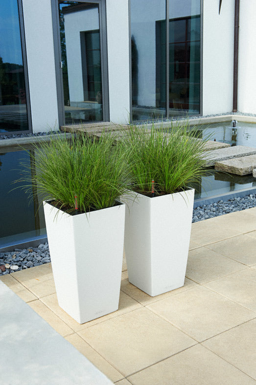 LECHUZA Topfpflanzer – 40 × 40 × 75 cm – Kunststoff, weiss