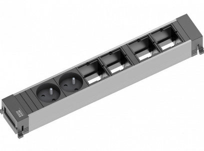 Bachmann Power Frame Steckdoseneinheit – 2×Typ E + 4×leere Module, Einbau, 0,2 m Zuleitung, Wieland GST18