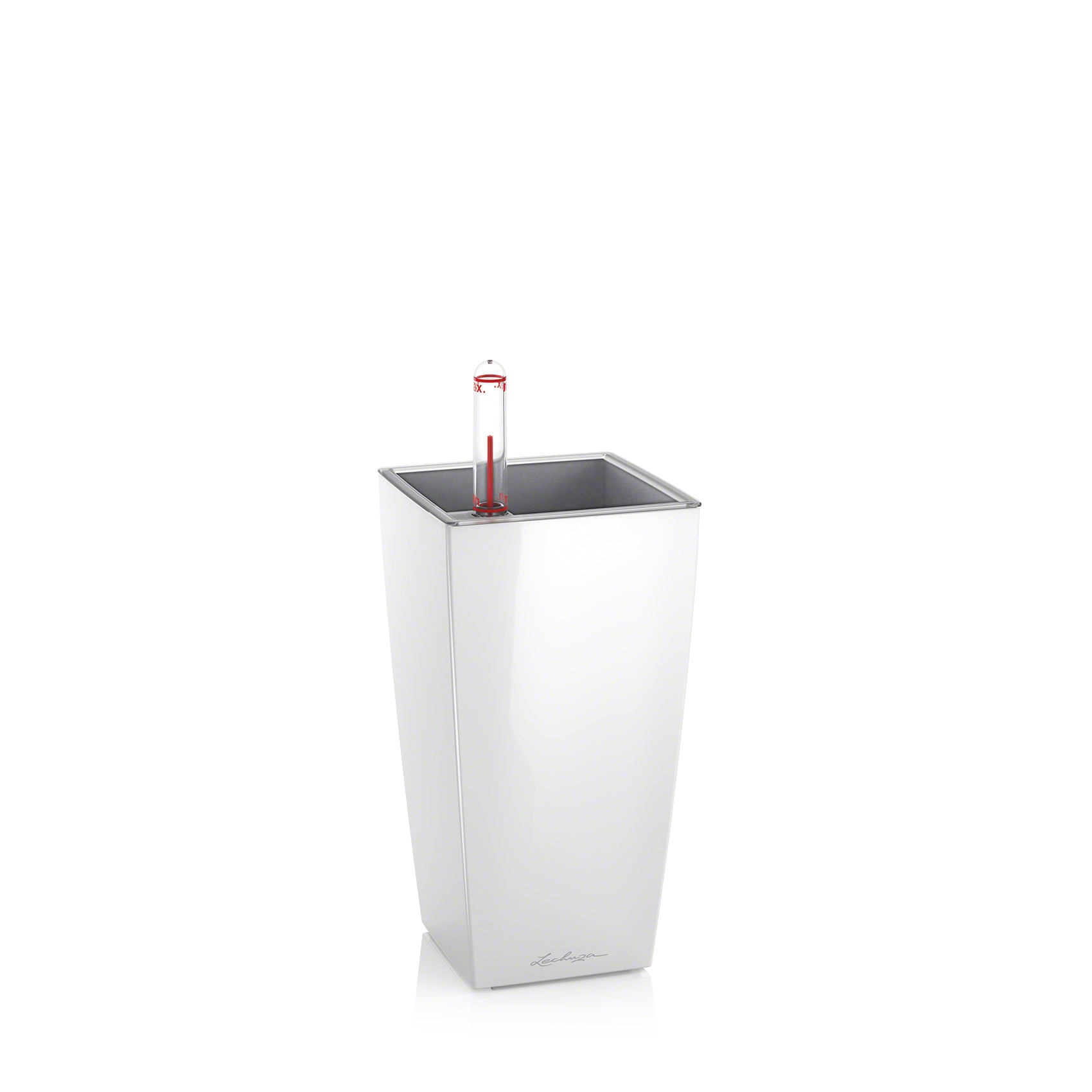 LECHUZA Mini Cubi Premium 9 Topfpflanzer – 9 × 18 × 9 cm – Kunststoff, weiss