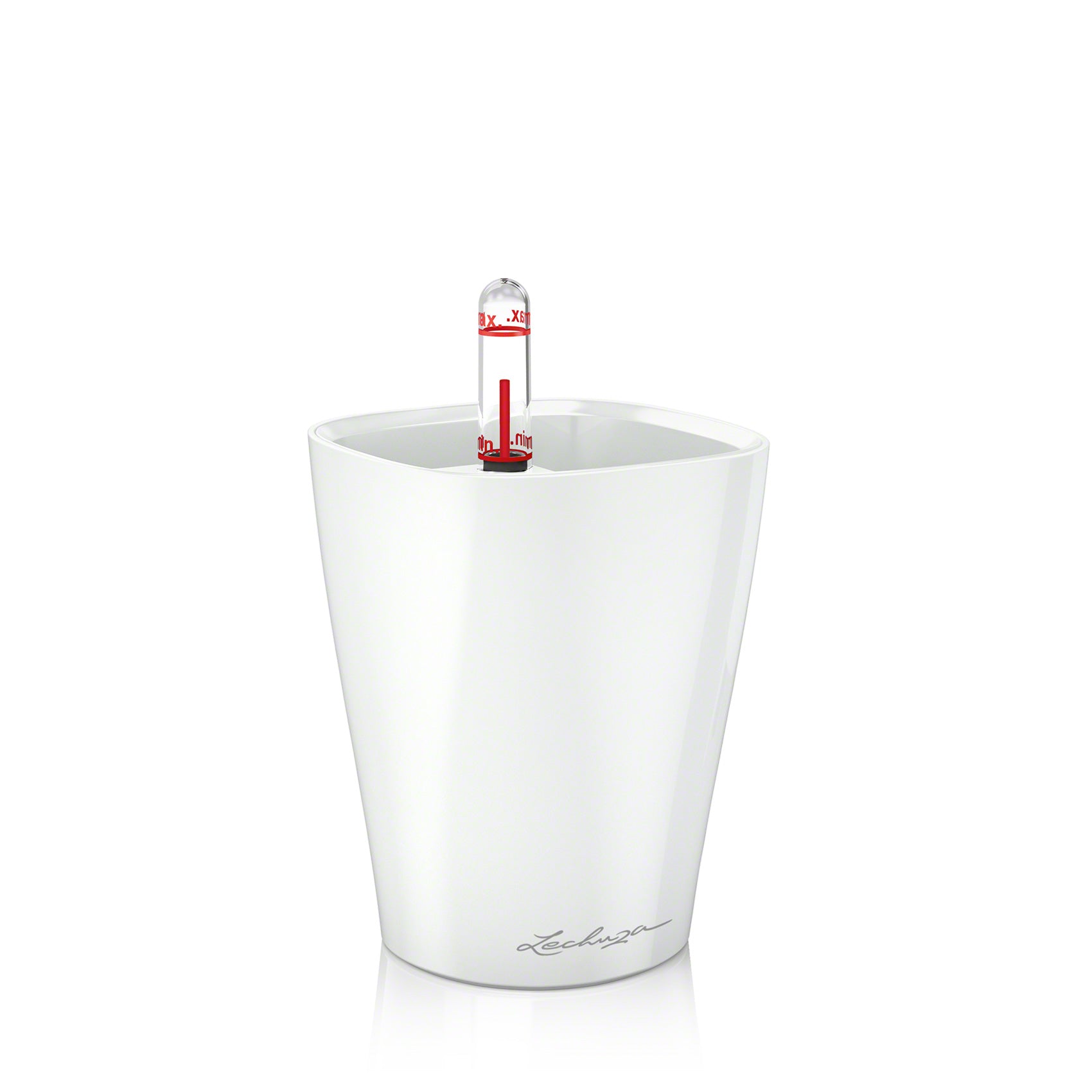 LECHUZA Mini Deltini Premium Topfpflanzer – 10 × 10 × 13 cm – Kunststoff, weiss