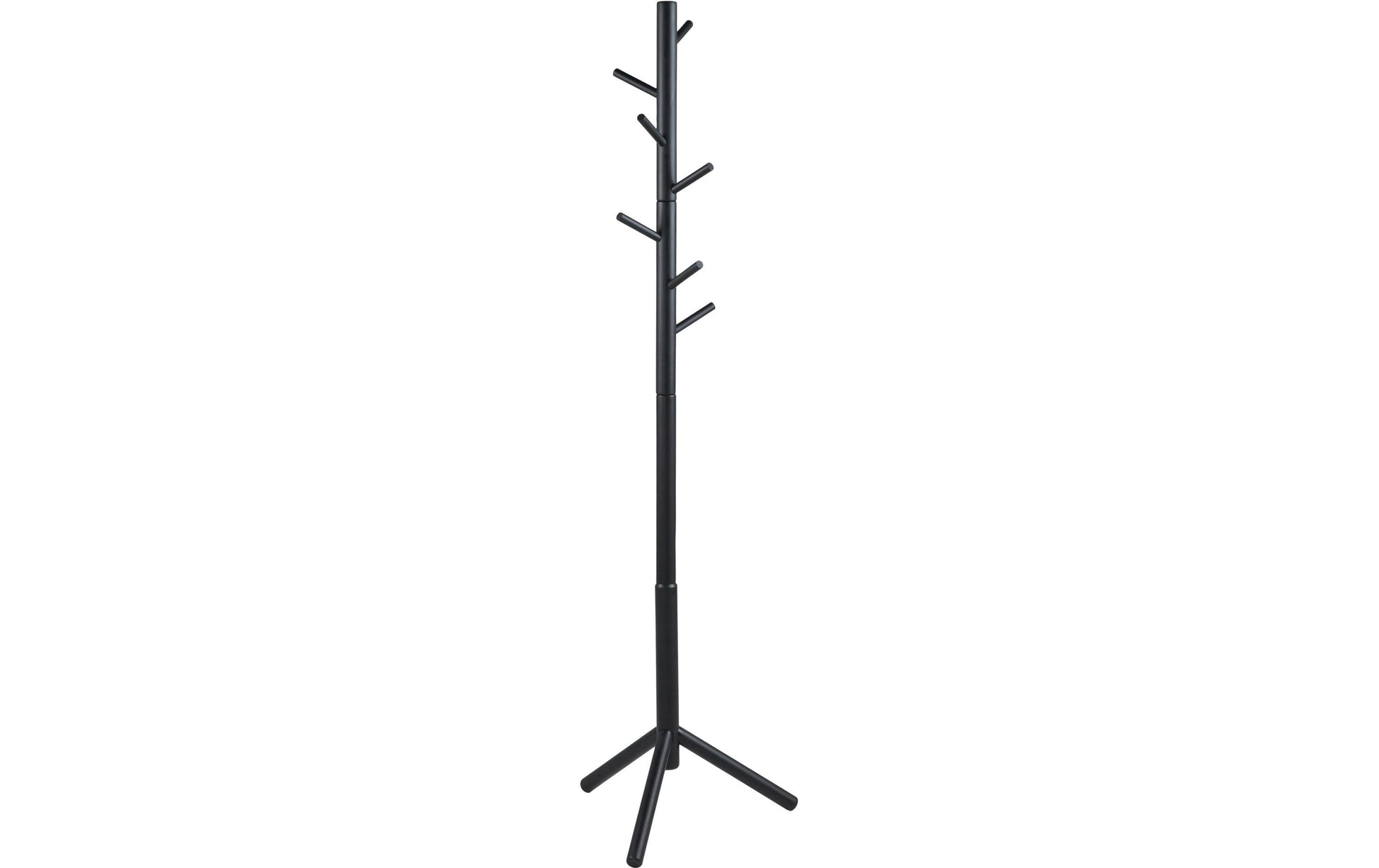 Actona Garderobenständer – Gummibaumholz – Schwarz – 1'760 mm